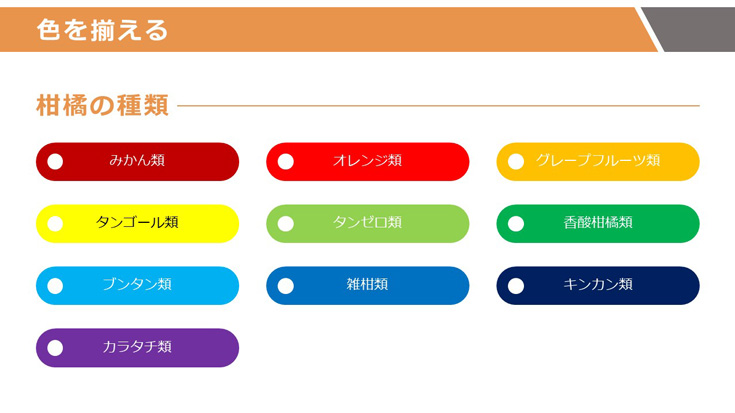 色を使いすぎて見ずらい資料