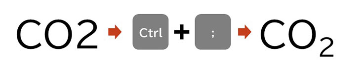 Ctrl + ;