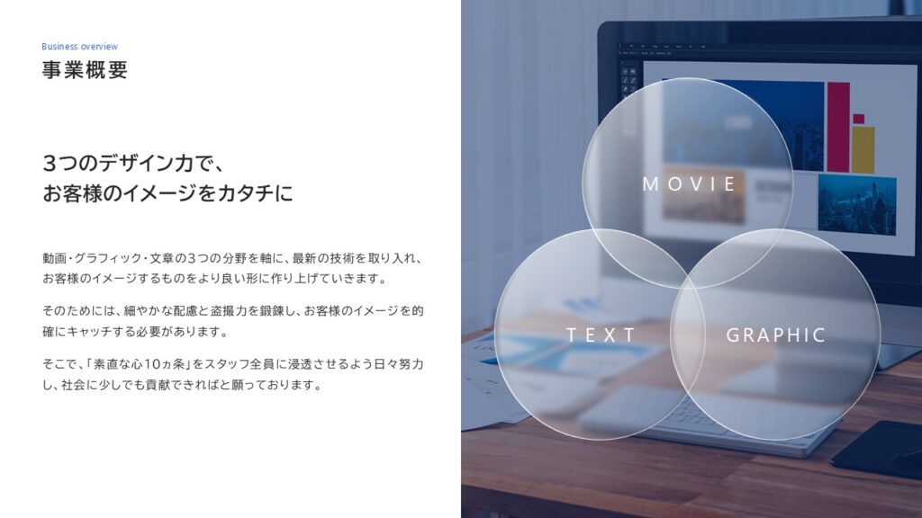 事業内容の例